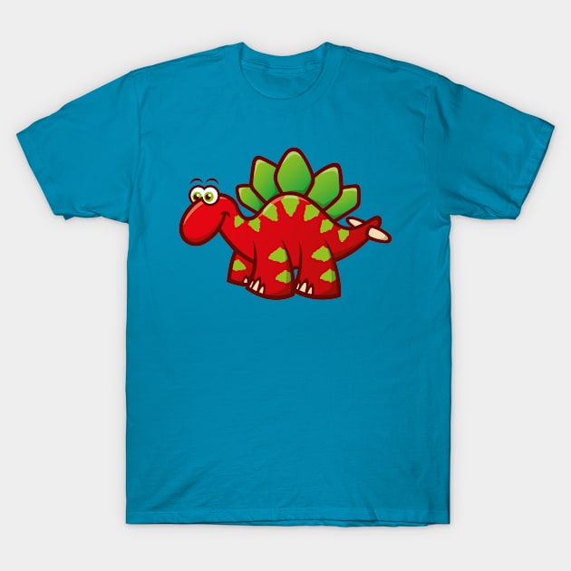 Dinosaur Stegosaurus T-Shirt by avertodesign